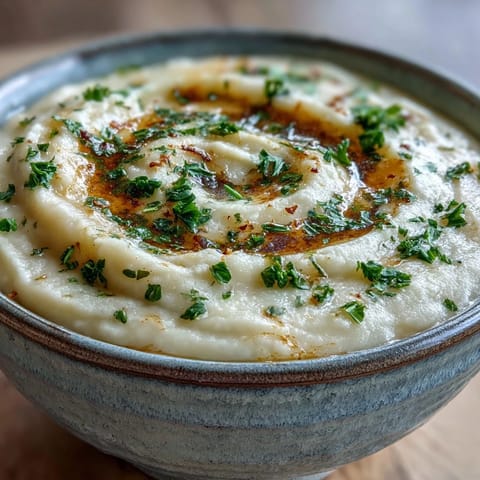 White Bean and Parmesan Soup served hot alongside crusty artisan bread for dipping.