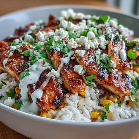 Street Corn Chicken and Rice Bowls