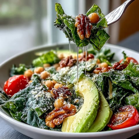 A vibrant Mixed Greens Power Bowl topped with chickpeas, avocado, and crunchy walnuts, served in a white ceramic bowl.