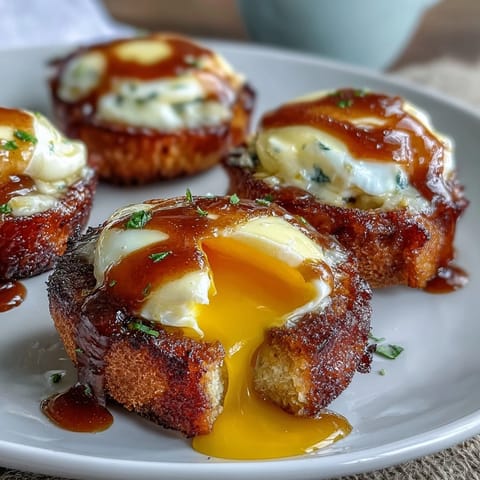 Classic Eggs Benedict with golden poached eggs and creamy hollandaise sauce served on toasted English muffins, perfect for brunch.