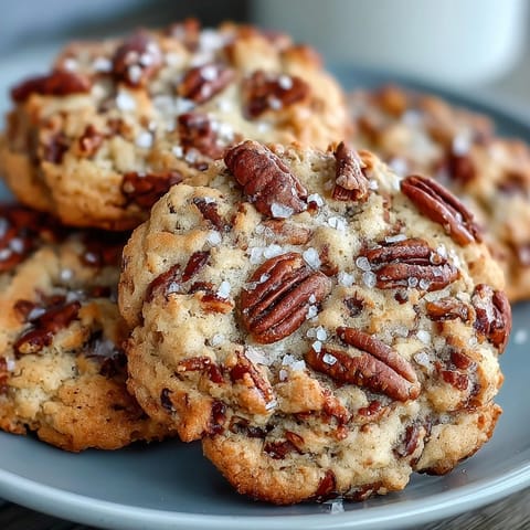 BUTTER PECAN COOKIES WITH BROWN BUTTER AND SEA SALT