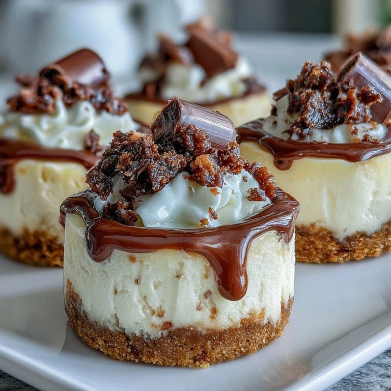 Bite-sized housewarming cheesecakes topped with fresh berries, ideal for special occasions and celebrations.