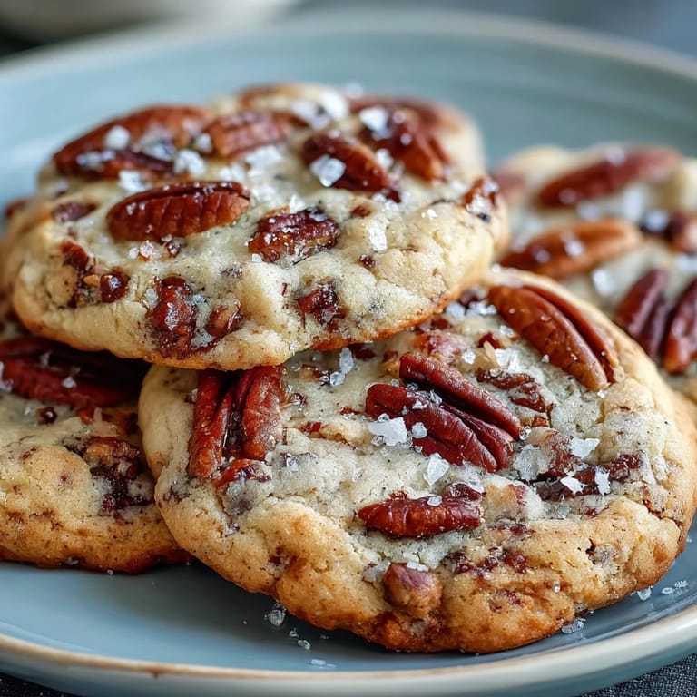 1. Buttery brown butter cookies loaded with toasted pecans and a sprinkle of flaky sea salt