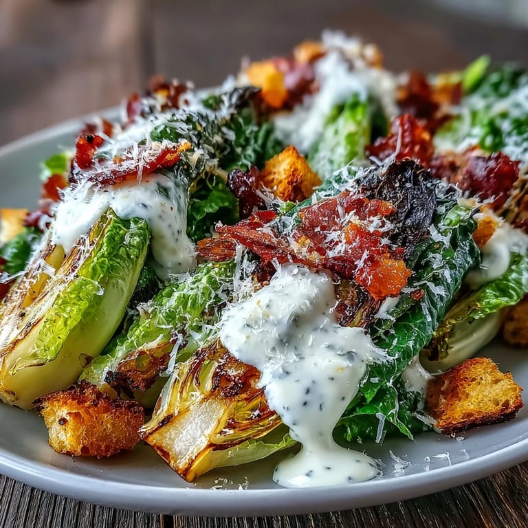 American style Grilled Caesar Salad with Parmesan, a perfect light and flavorful side dish.