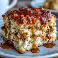 Golden dandelion honey scones with clotted cream, their delicate petals and honey glaze creating a floral springtime treat.