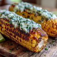 Grilled BBQ corn in foil with herb butter, juicy and tender, served with a sprinkle of Parmesan.